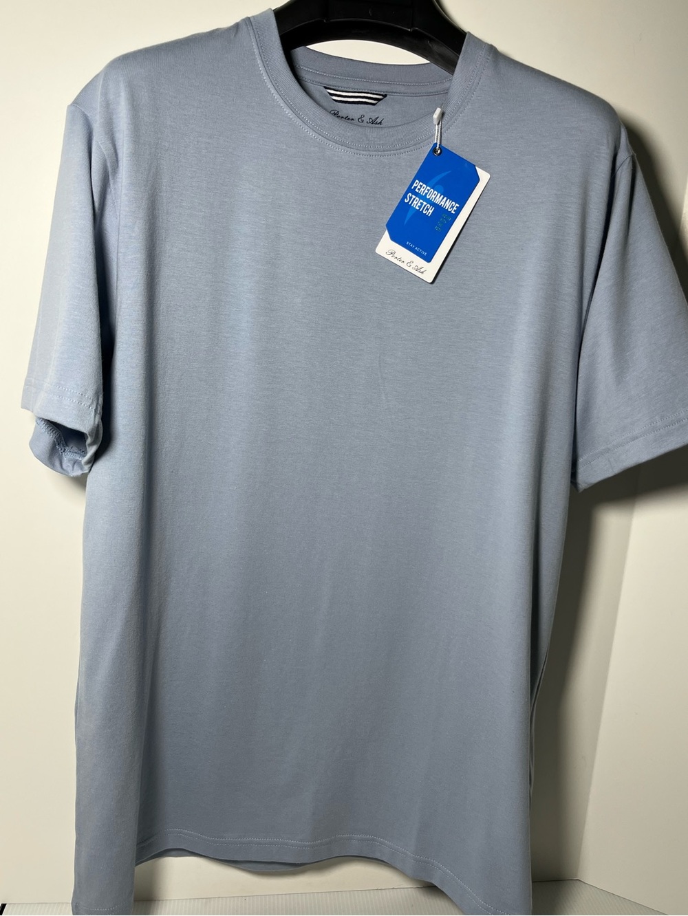 Porter & Ash 95% Cotton 4-way Stretch Short Sleeve Crew Neck Top/Tee